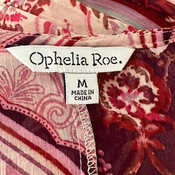 Ophelia Roe Floral Boho Dress Women's M Pink fairy grunge babydoll 70s flowy - Picture 3 of 16